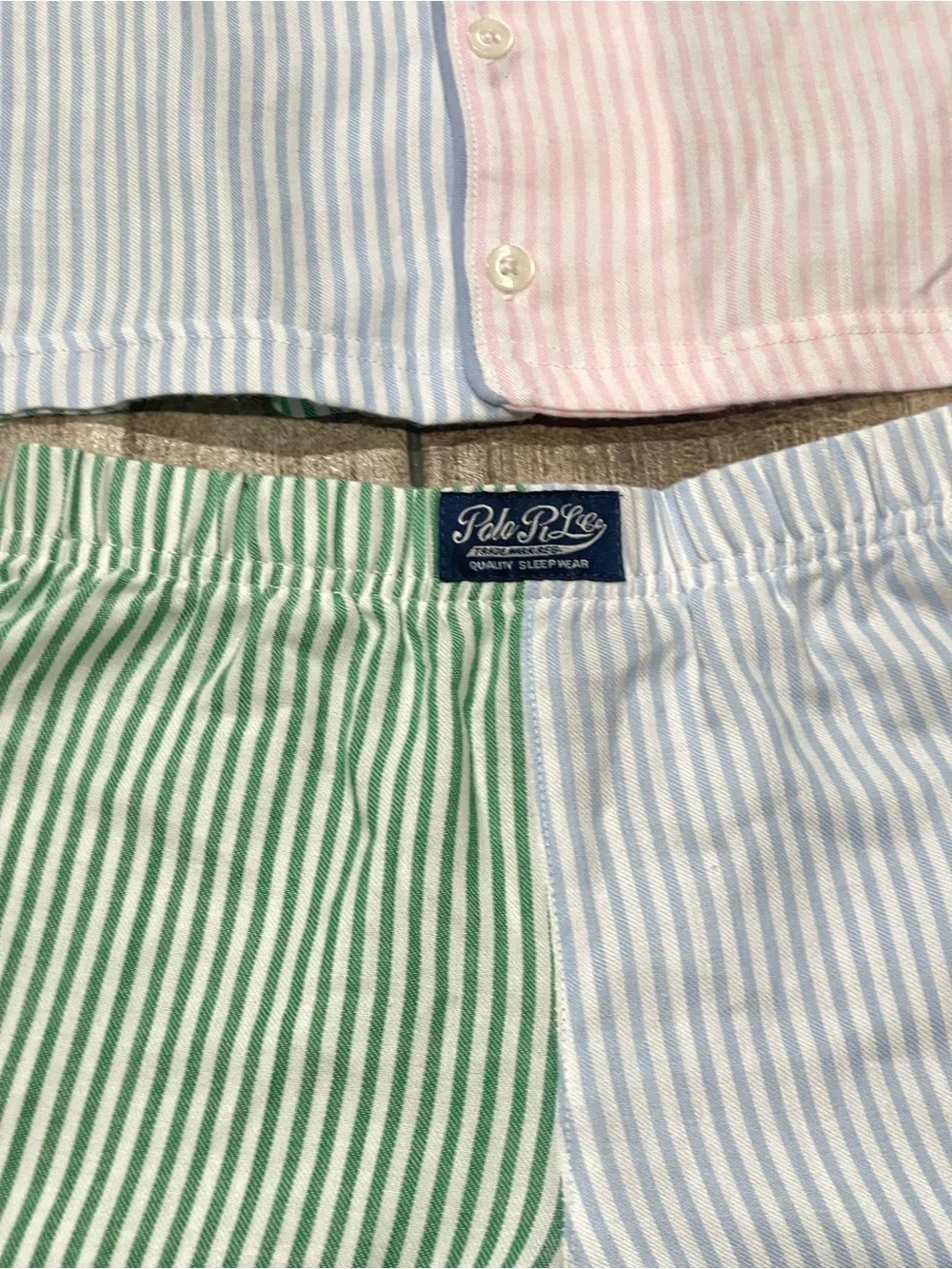Polo Ralph Lauren Striped Pajama Set NWT Kid’s Size 6 Blue,green,pink